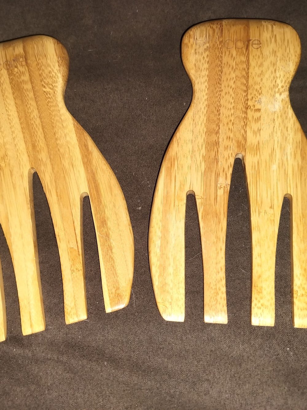 Core Bamboo Hands Serving Set - Light Natural Wood